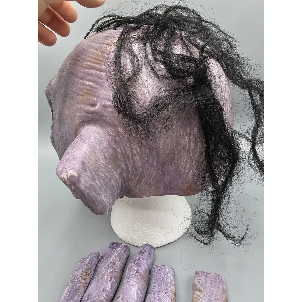 Vintage Cinema Secrets Purple Goblin Man Bat Halloween Mask W/ Finger Claws 2006